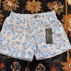 Properly Tied Blue Camo Boy’s Board/Swim Trunks, size 5